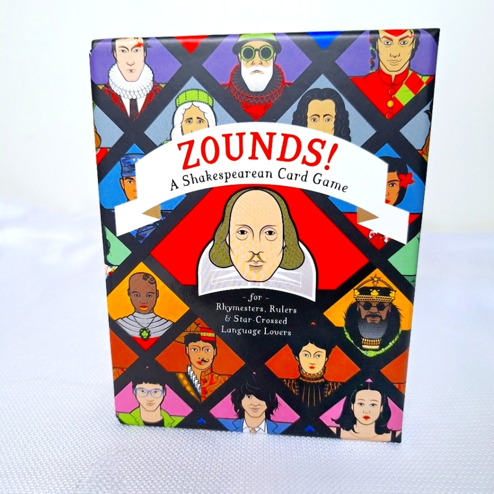 NWB Zounds! "The Ultimate Thespian" Shakespearean card game.